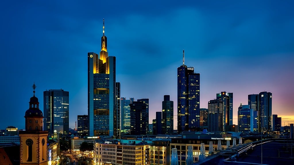 The skyscrapers of Frankfurt, Germany.